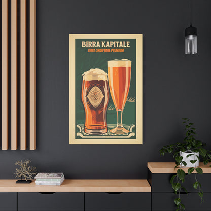 "Vintage Birra Kapitale Poster - Birra Kapitale Premium Frameless Stretched Matte Canvas" Matte Canvas, Stretched, 1.25"