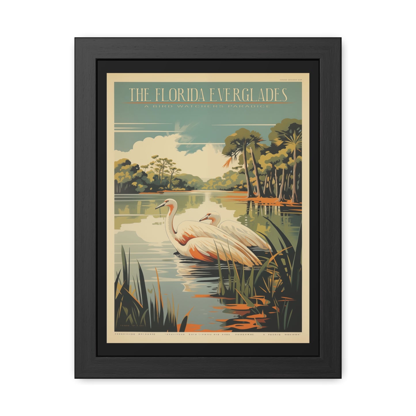 "The Florida Everglades - Bird Watcher’s Paradise Framed Poster"