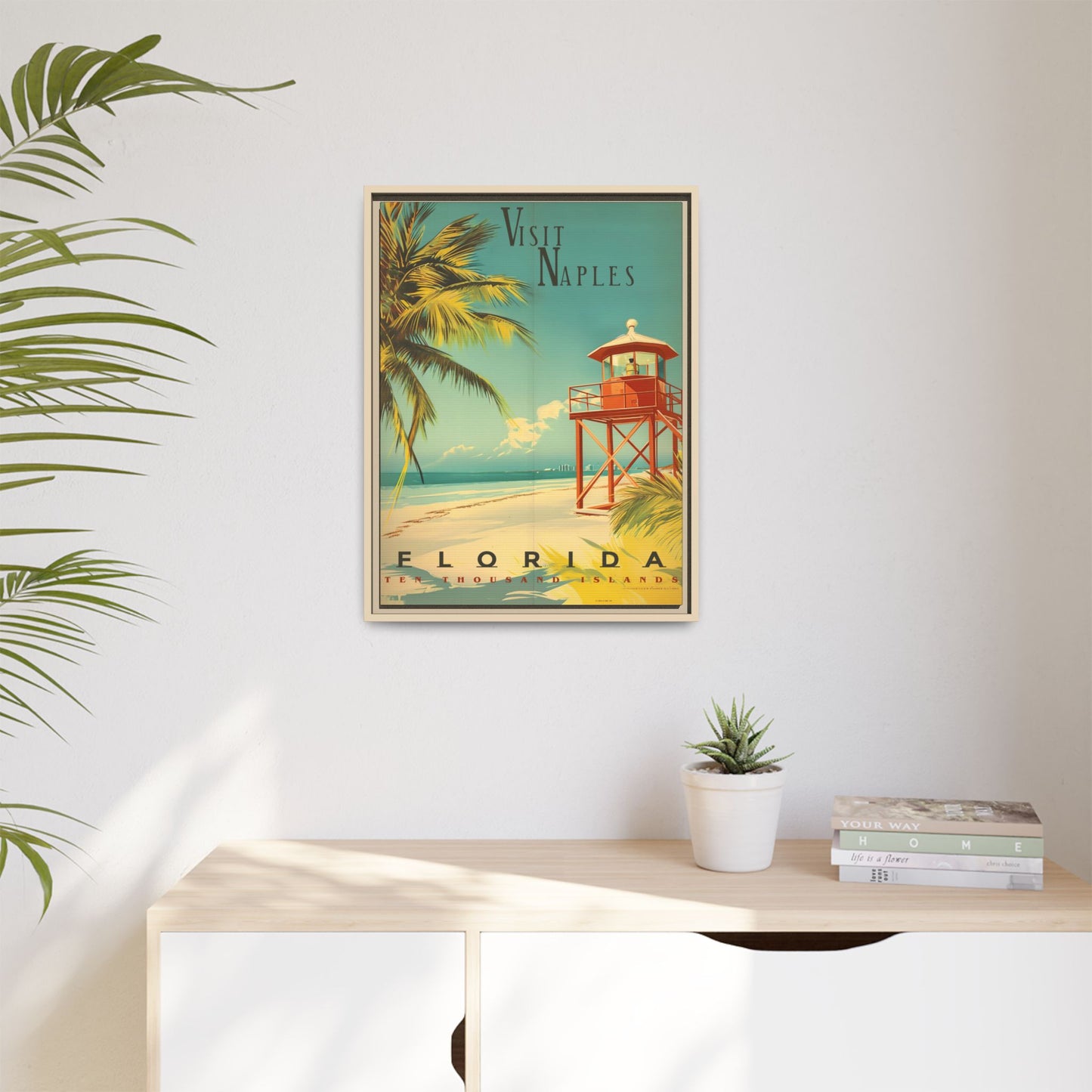 Naples Florida Vintage Beach Poster | Museum-Quality Fine Art Print