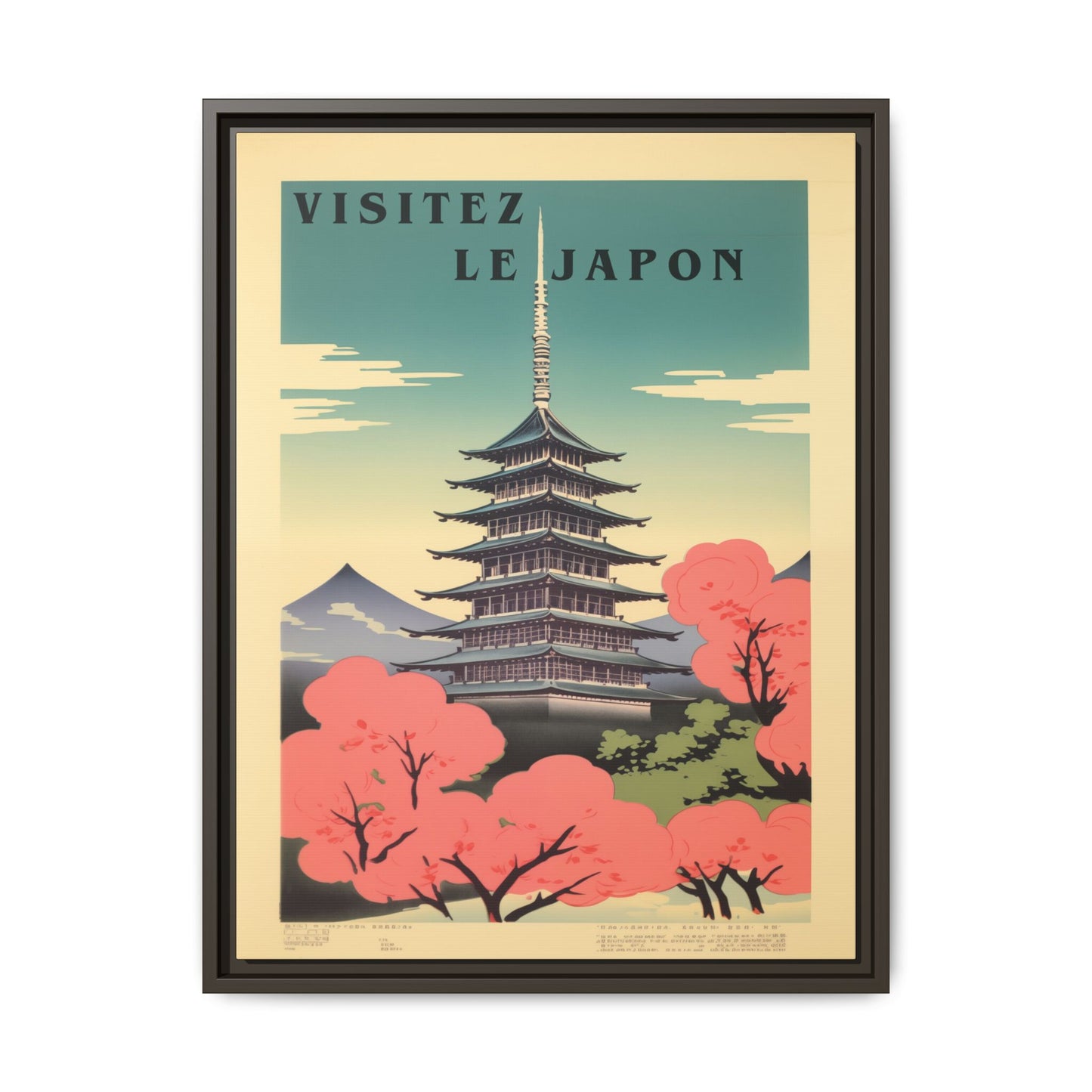 Visitez le Japon Japanese Travel Vintage Poster | Museum-Quality Fine Art Print