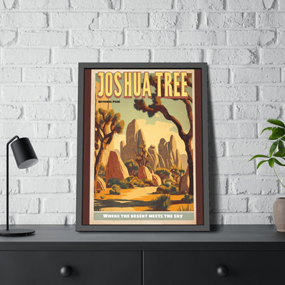 Joshua Tree Framed Poster - Vintage National Park Travel Print