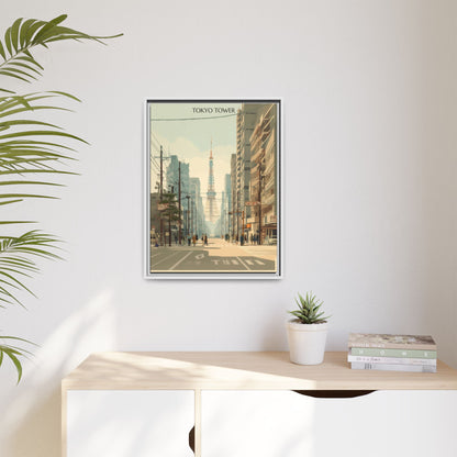 Tokyo Tower Vintage Travel Poster | Museum-Quality Fine Art Print