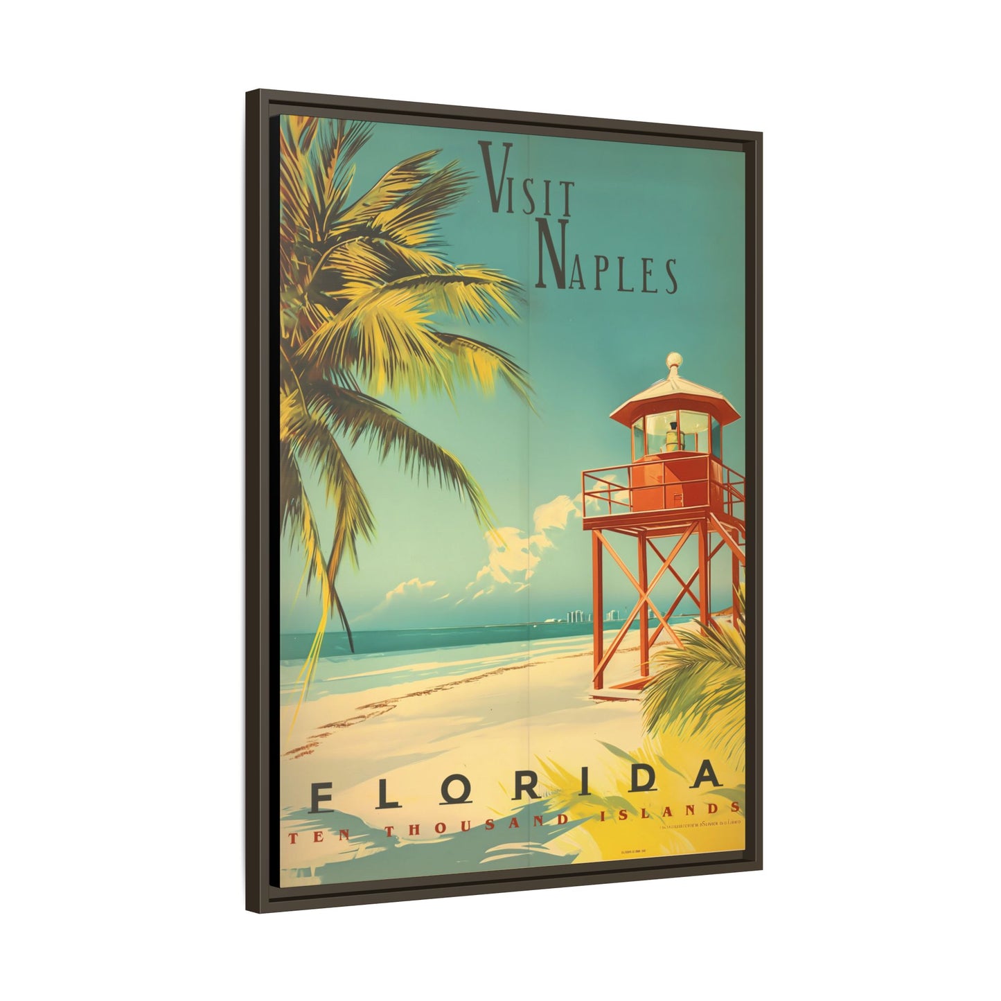 Naples Florida Vintage Beach Poster | Museum-Quality Fine Art Print