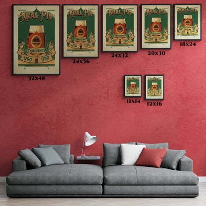 Vintage Beer Poster - Kral Piv (King of Beers), Established 1790 (Czech Language) Framed Posters