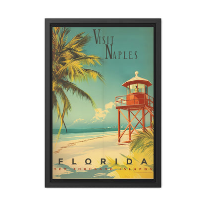 "Visit Naples - Ten Thousand Islands Vintage Florida Framed Poster" Visit Naples Florida, Framed Posters