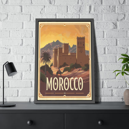 Morocco Vintage Travel Poster — Framed Paper Poster
