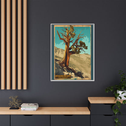 Bristlecone Pine Forest Framed Canvas Print — Vintage National Park Travel Poster