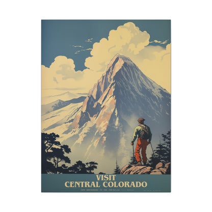 "Visit Central Colorado Poster - Matte Stretched Canvas Wall Art" Matte Canvas, Stretched, 1.25"