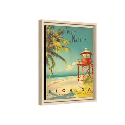 Naples Florida Vintage Beach Poster | Museum-Quality Fine Art Print