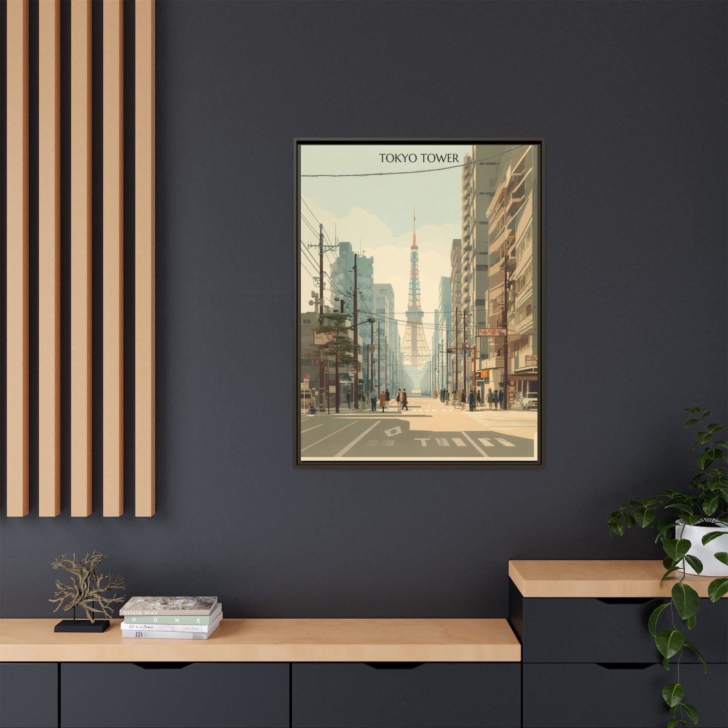 Tokyo Tower Vintage Travel Poster | Museum-Quality Fine Art Print