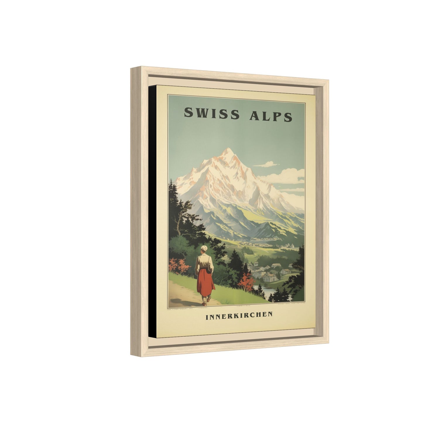 Swiss Alps Vintage Travel Poster | Fine Art Print