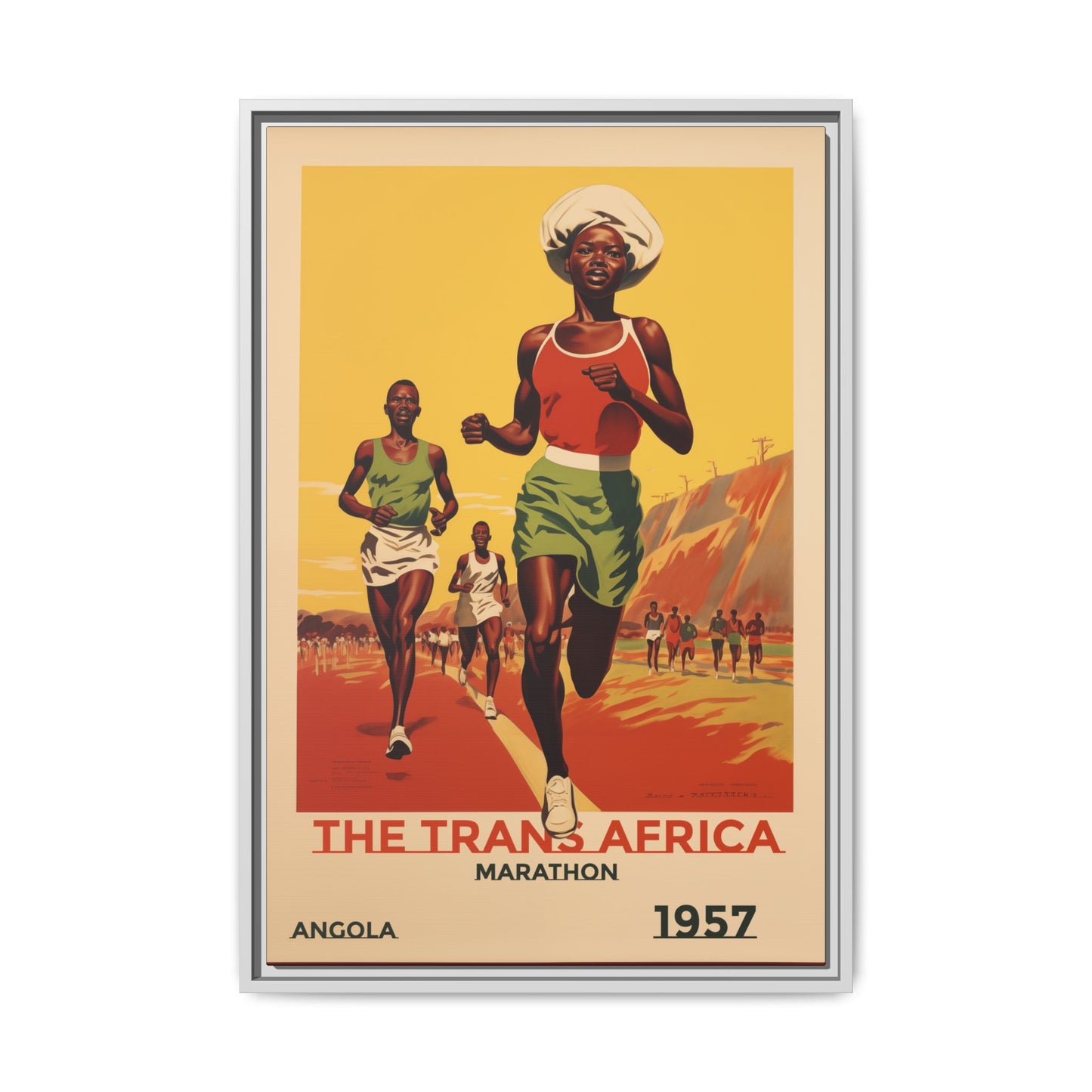 Trans-Africa Marathon 1957 Vintage Poster | Fine Art Print