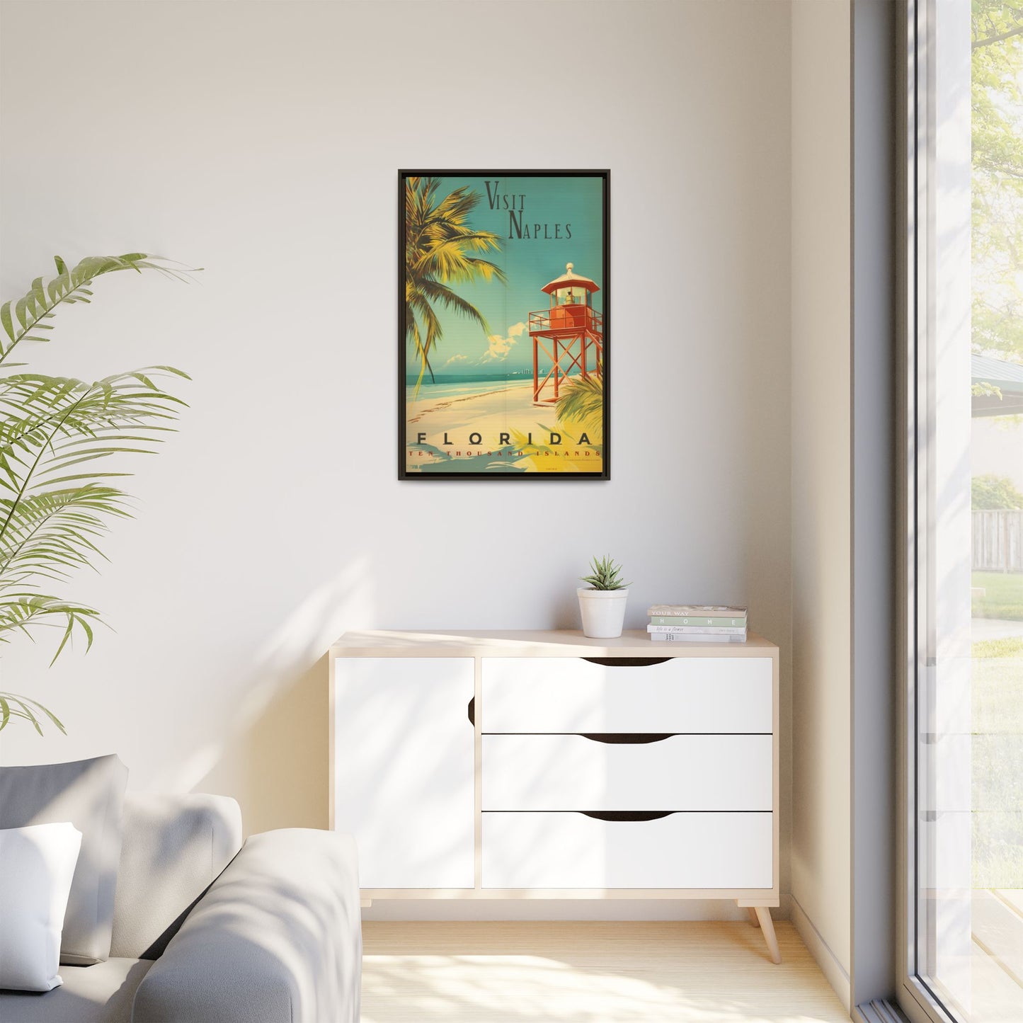 Naples Florida Vintage Beach Poster | Museum-Quality Fine Art Print