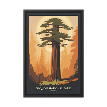 Vintage California Poster - Sequoia National Park Giant Sequoias Art Framed Posters