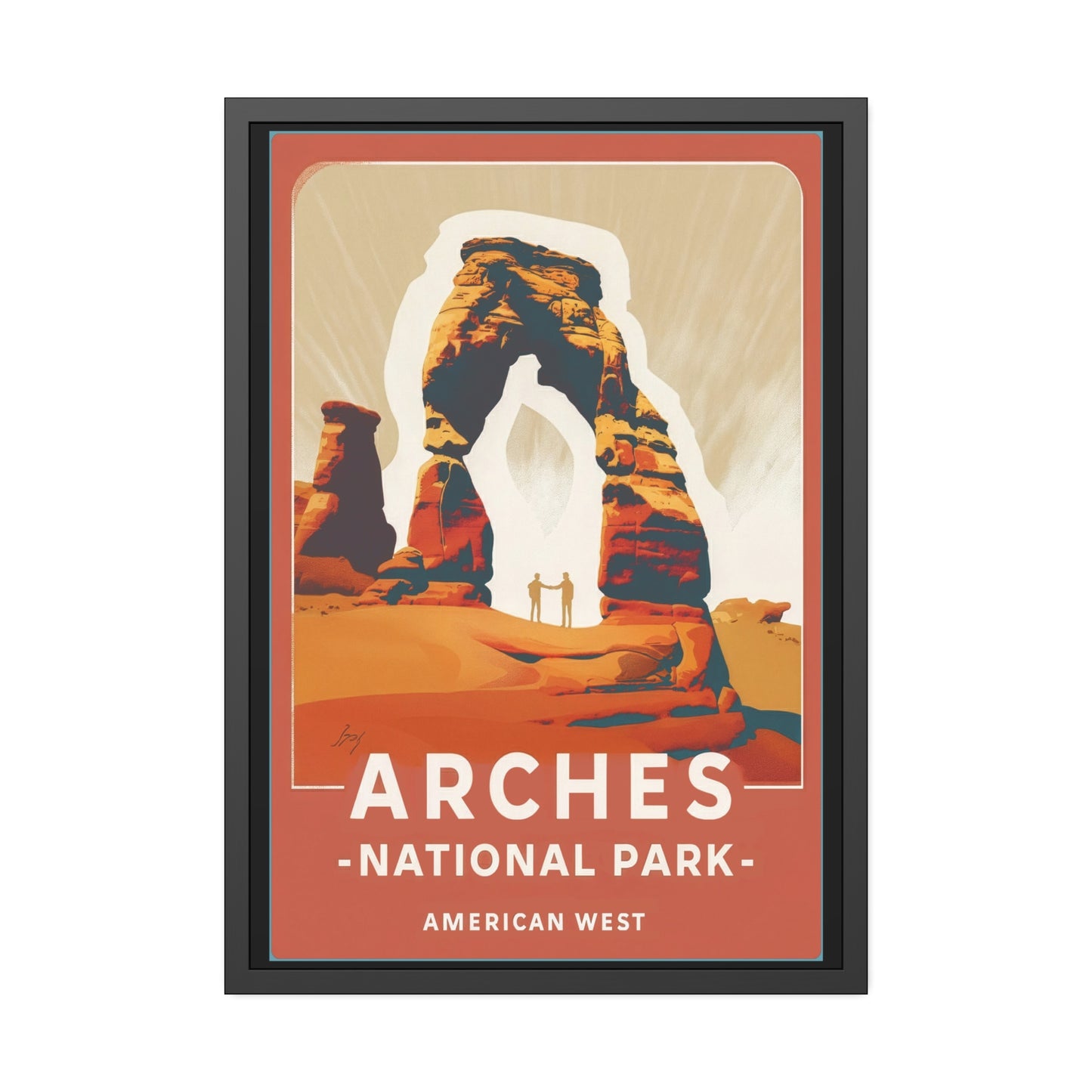 Arches National Park Framed Poster — Vintage American West Travel Art