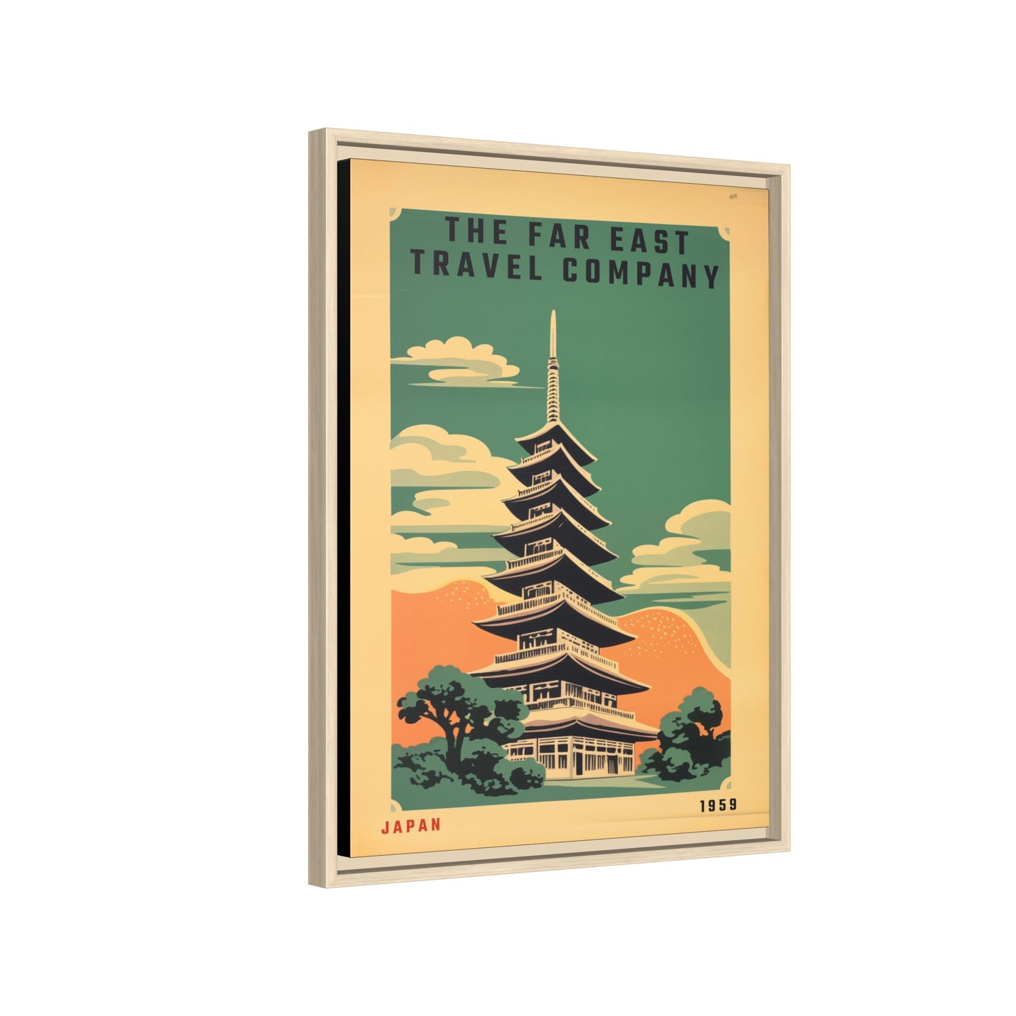 Japan Pagoda Vintage Poster | Museum-Quality Fine Art Print