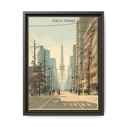 Tokyo Tower Vintage Travel Poster | Museum-Quality Fine Art Print