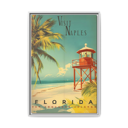 Naples Florida Vintage Beach Poster | Museum-Quality Fine Art Print