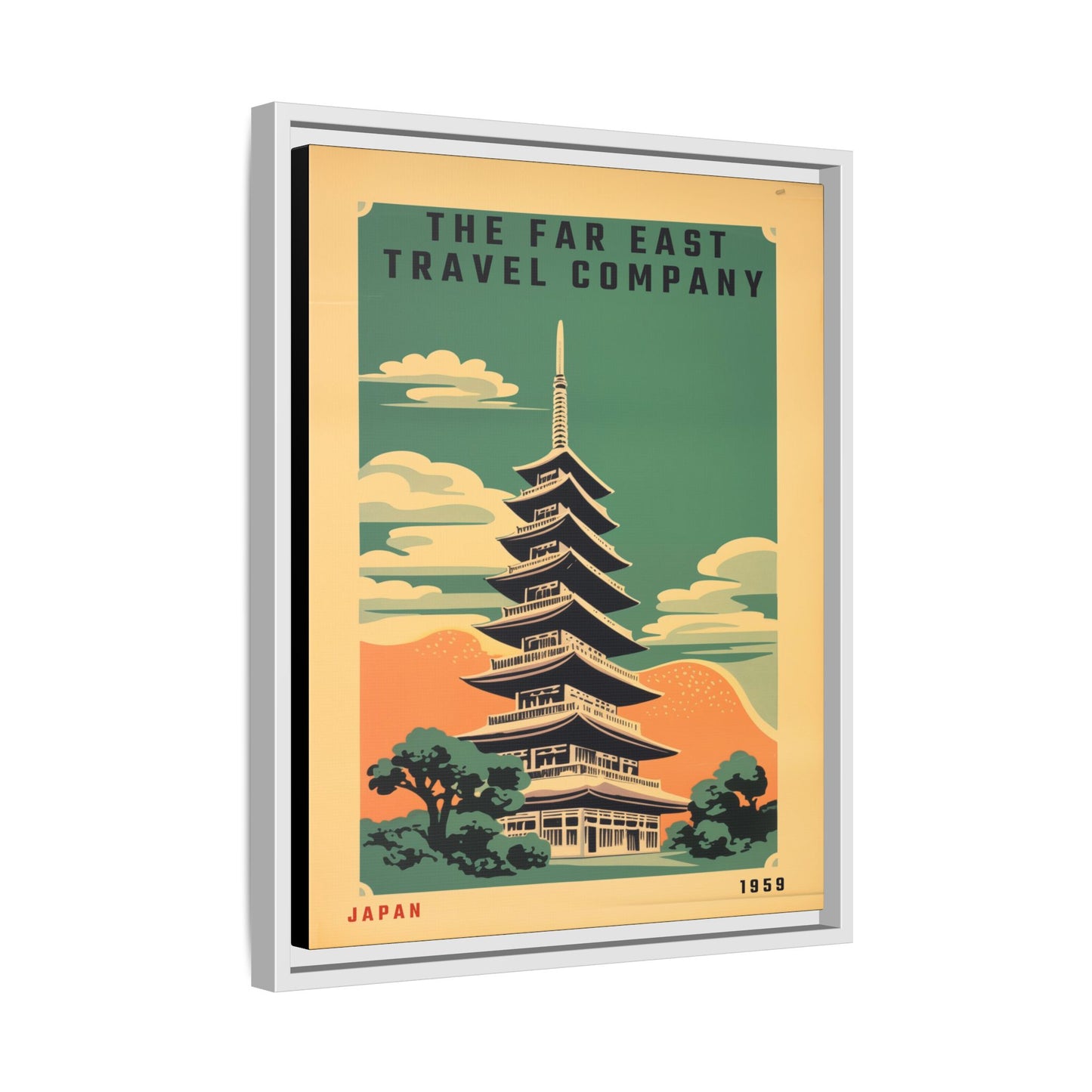 Japan Pagoda Vintage Poster | Museum-Quality Fine Art Print