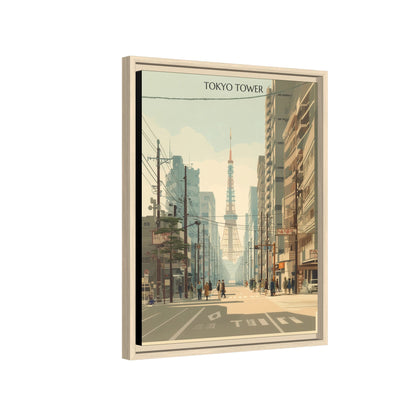 Tokyo Tower Vintage Travel Poster | Museum-Quality Fine Art Print