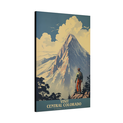 "Visit Central Colorado Poster - Matte Stretched Canvas Wall Art" Matte Canvas, Stretched, 1.25"