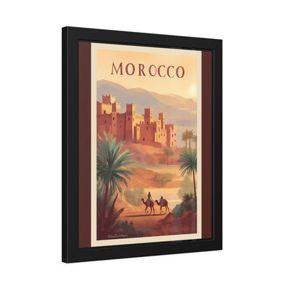 Morocco Vintage Travel Poster Framed Print