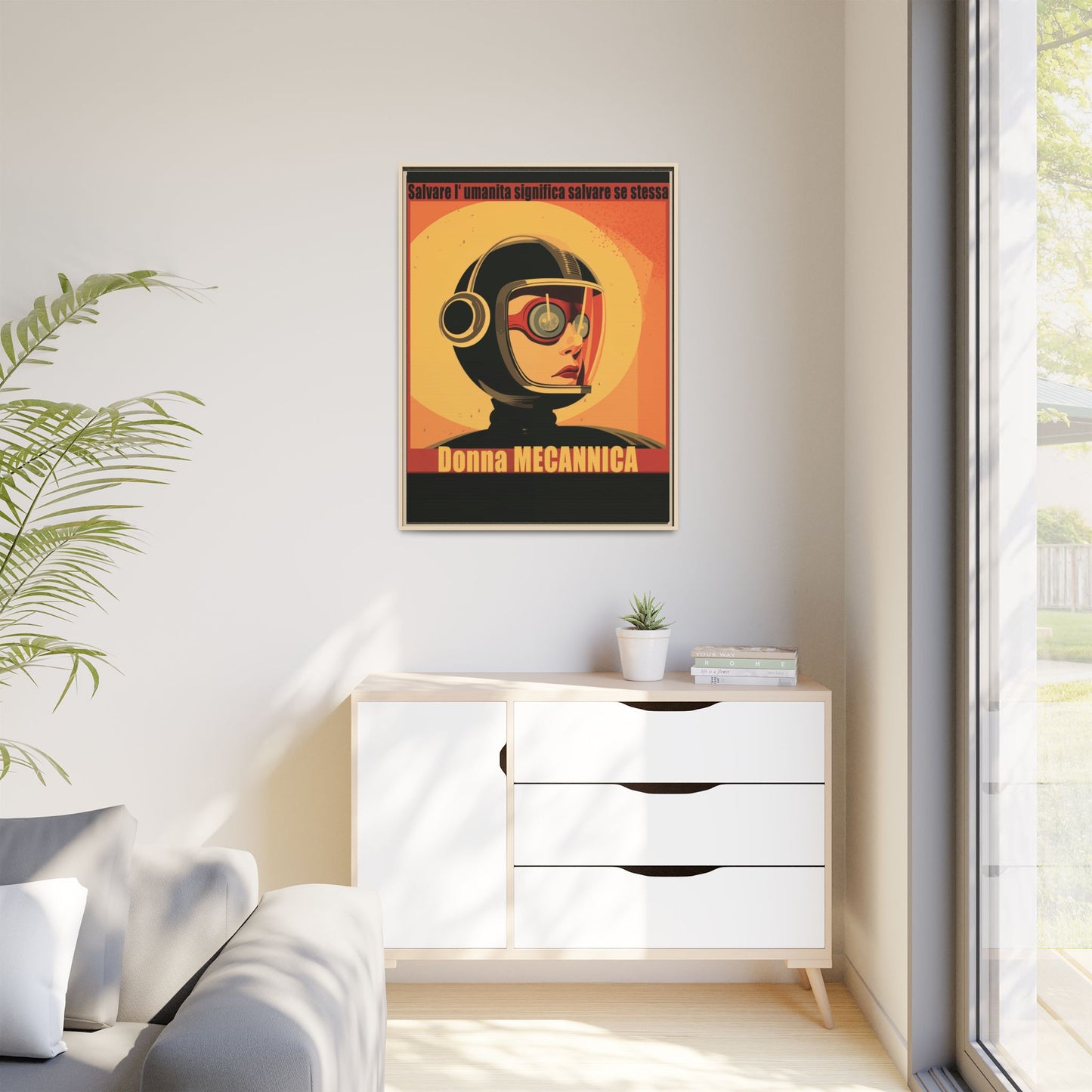 Donna Meccanica Retro Sci-Fi Vintage Poster | Museum-Quality Fine Art Print