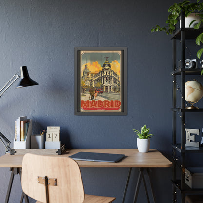 Madrid Vintage Travel Poster — Framed Paper Poster