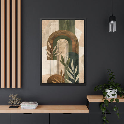 Boho Framed Poster | Earthy Abstract Wall Art Print, Modern Bohemian Décor & Gift for Nature Lovers