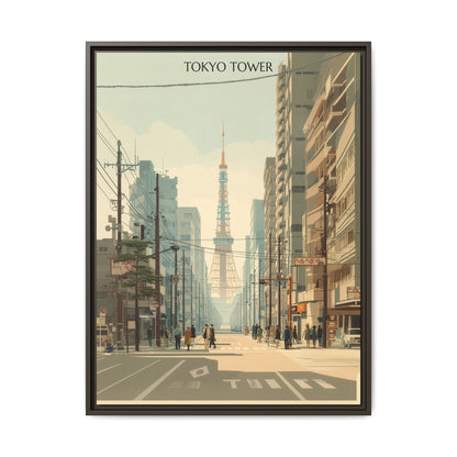 Tokyo Tower Vintage Travel Poster | Museum-Quality Fine Art Print