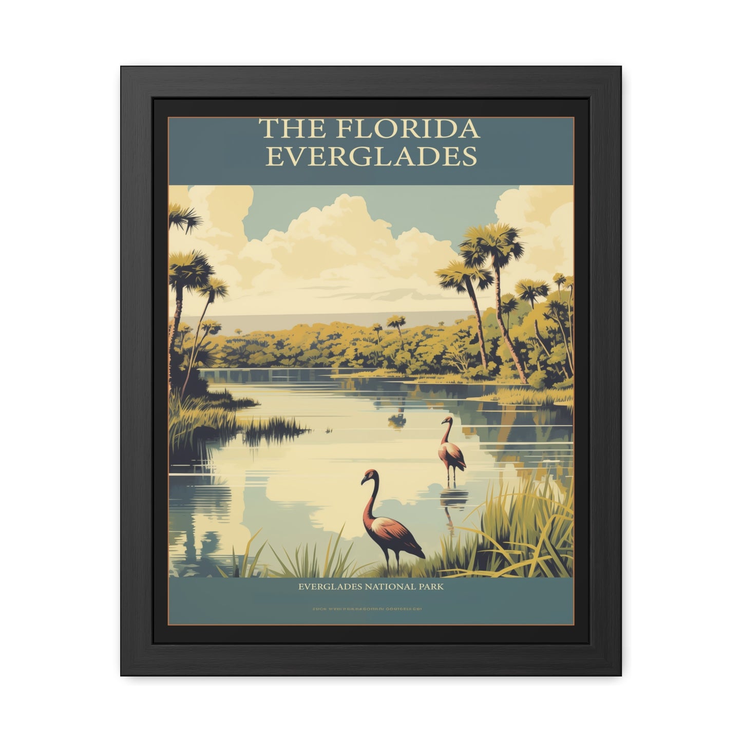 "The Florida Everglades - Vintage National Park Framed Poster"