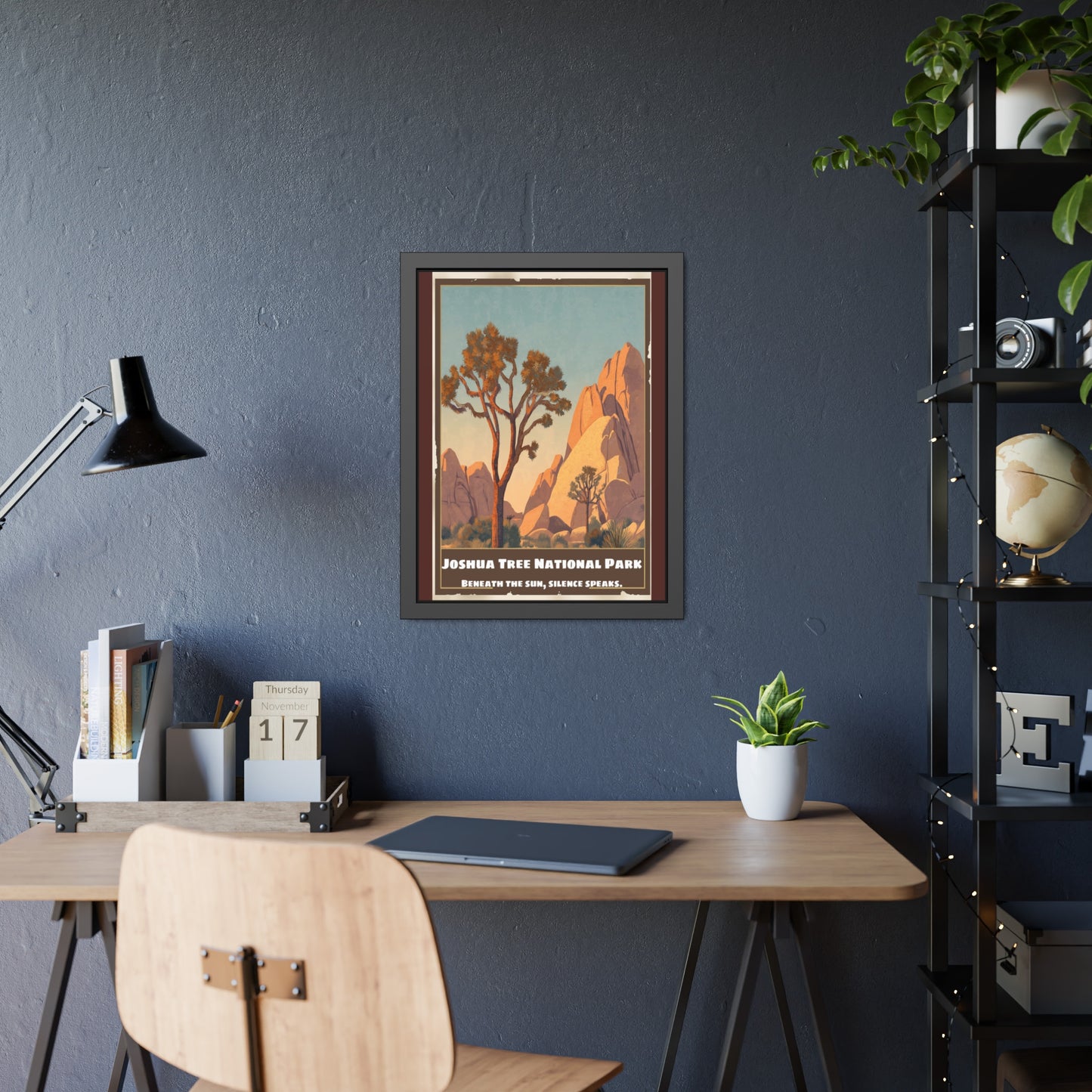 Framed Poster — Joshua Tree National Park Vintage Travel Art