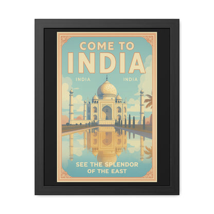 Vintage India Travel Framed Poster — See the Splendor of the East | Vintageanna_M
