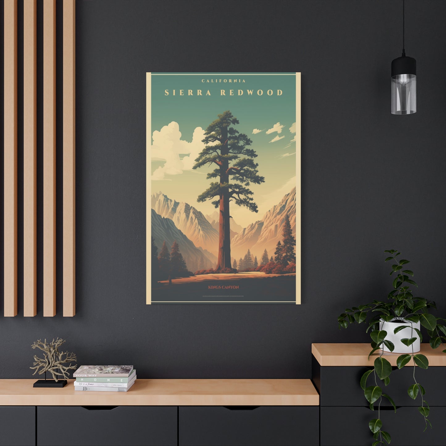 "California Sierra Redwood Poster - Matte Stretched Canvas Wall Art" Matte Canvas, Stretched, 1.25"