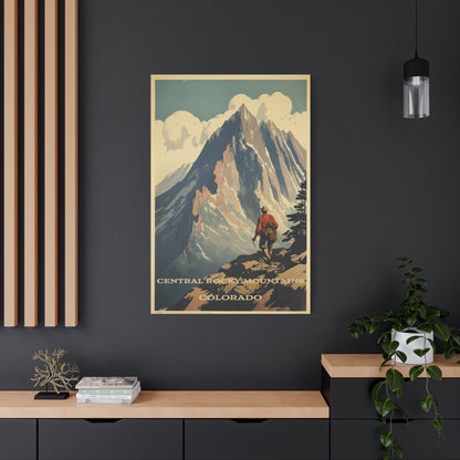 "Central Rocky Mountains Colorado Poster - Matte Stretched Canvas Wall Art" Matte Canvas, Stretched, 1.25"