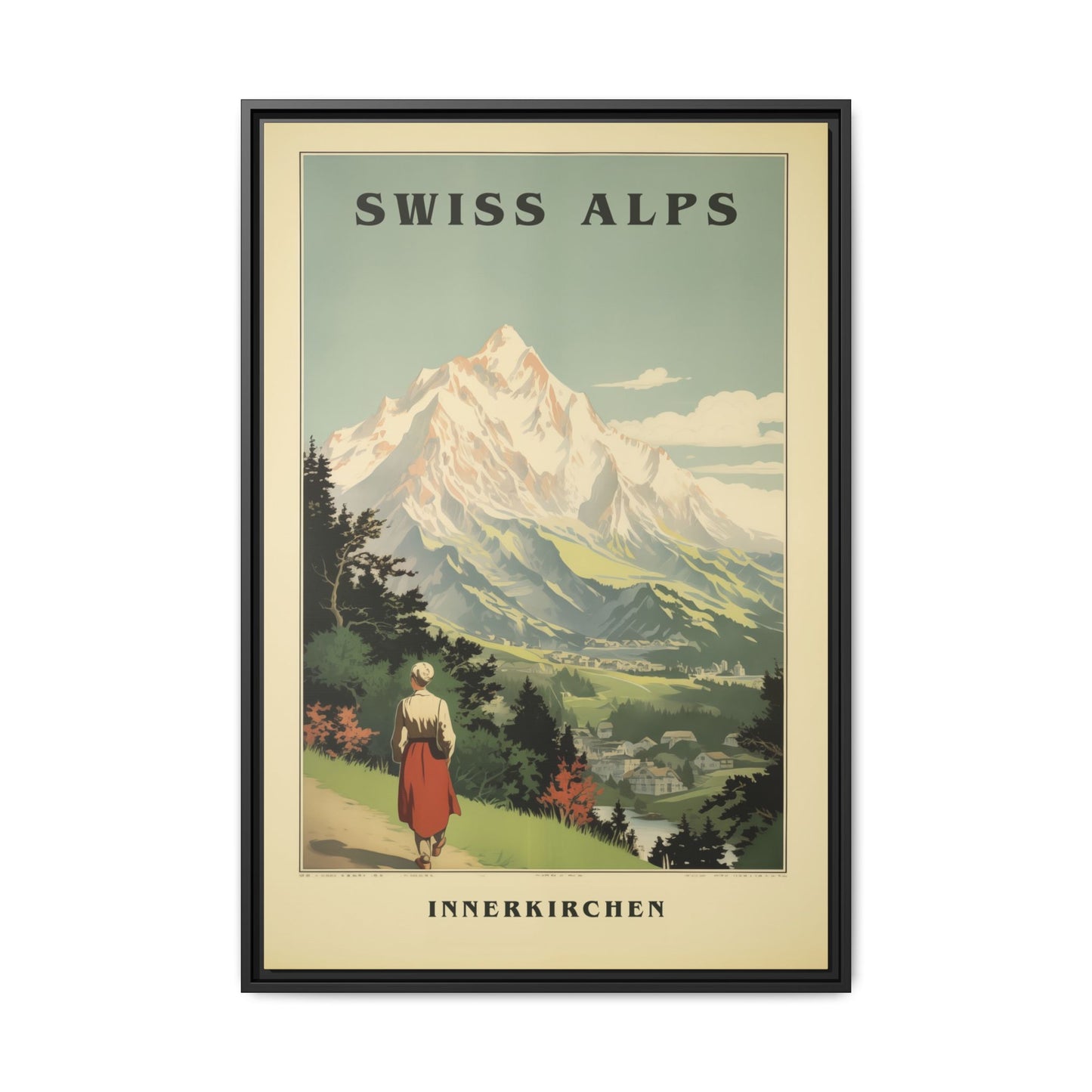 Swiss Alps Vintage Travel Poster | Fine Art Print