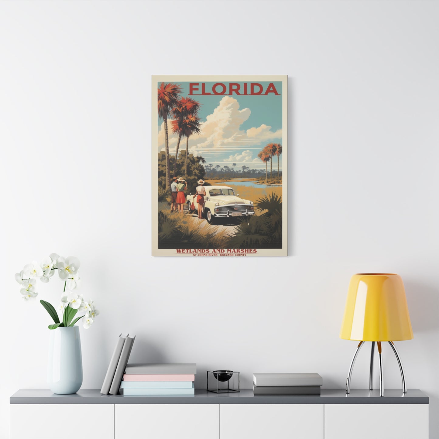 Florida Wetlands St. Johns River Vintage Canvas | Stretched Canvas