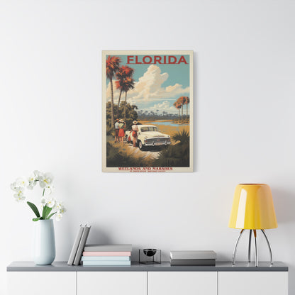 Florida Wetlands St. Johns River Vintage Canvas | Stretched Canvas