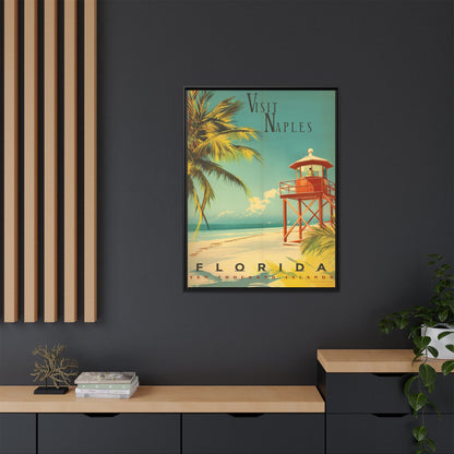 Naples Florida Vintage Beach Poster | Museum-Quality Fine Art Print
