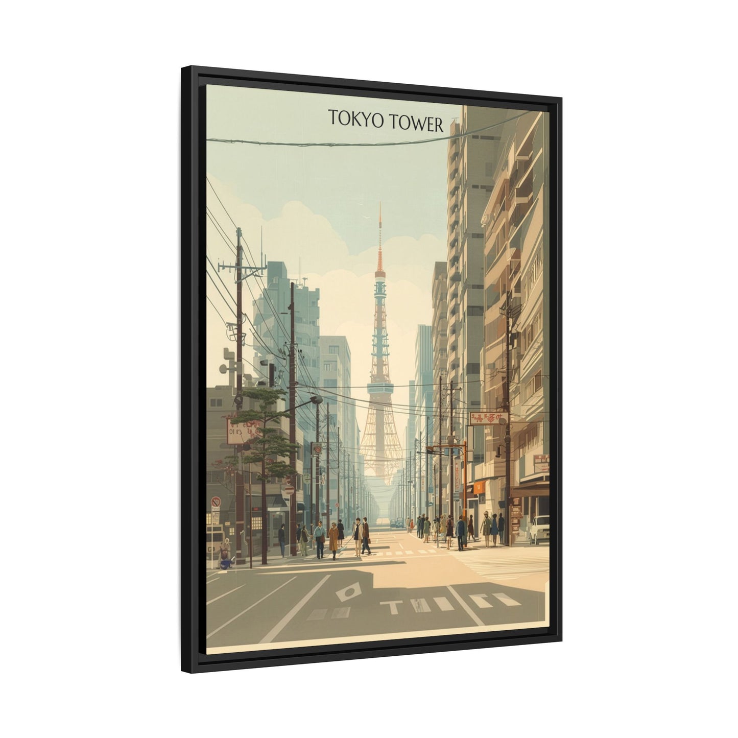 Tokyo Tower Vintage Travel Poster | Museum-Quality Fine Art Print