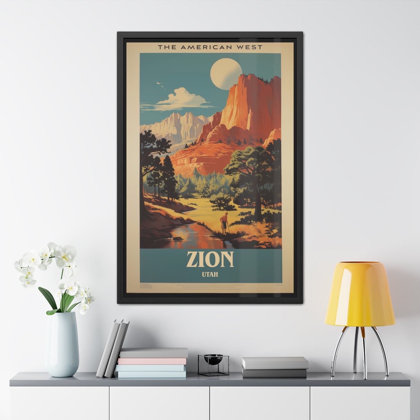 Vintage Utah Poster - Zion National Park, The American West Art Print Framed Posters