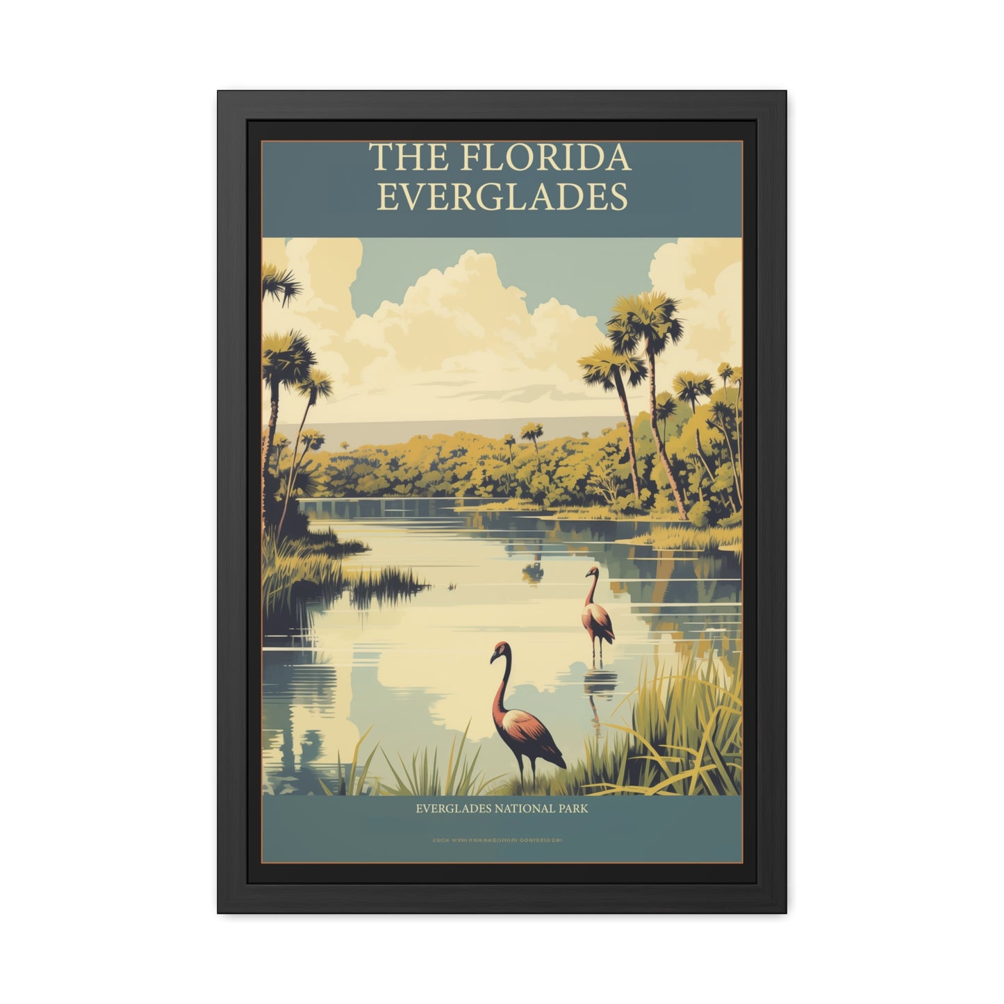 "The Florida Everglades - Vintage National Park Framed Poster"