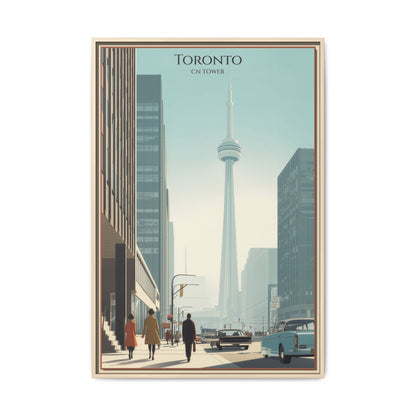 Toronto CN Tower Vintage Travel Poster | Museum-Quality Fine Art Print