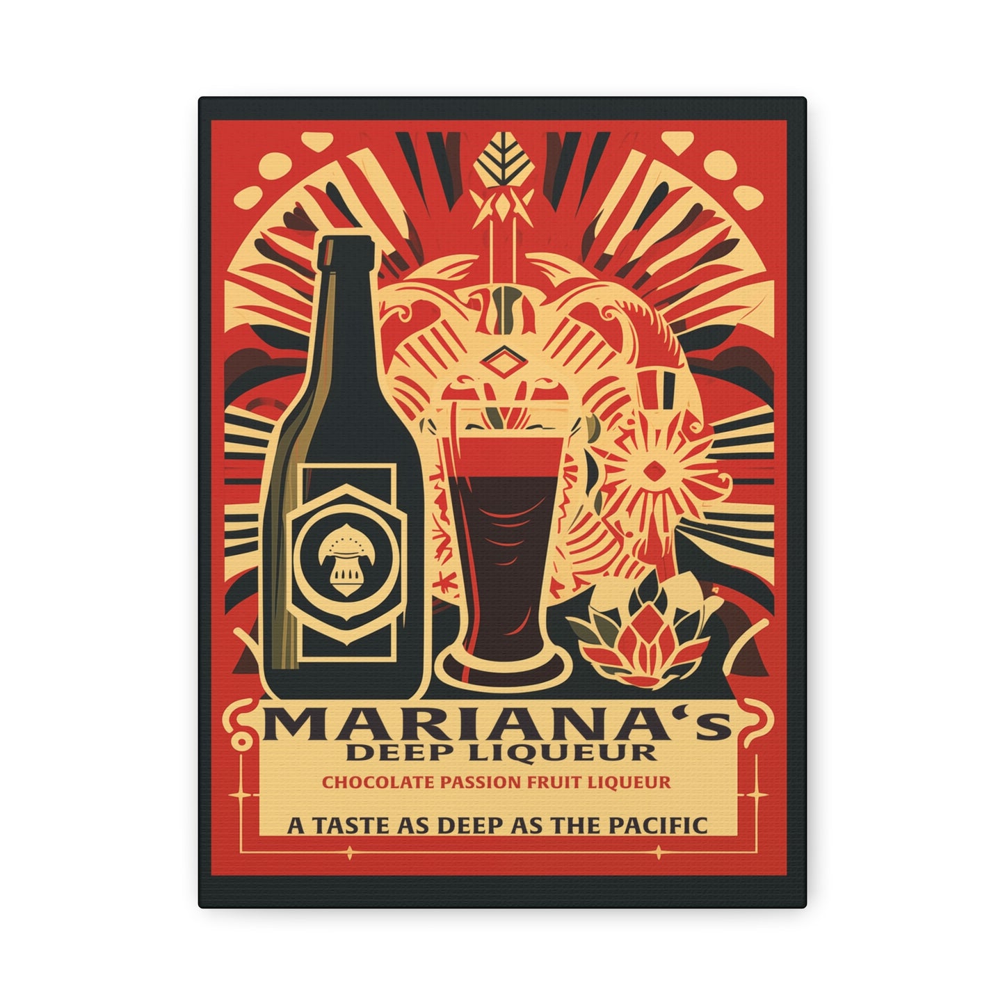 "Mariana’s Deep Liqueur Chocolate Passionfruit Canvas" Matte Canvas, Stretched, 1.25"