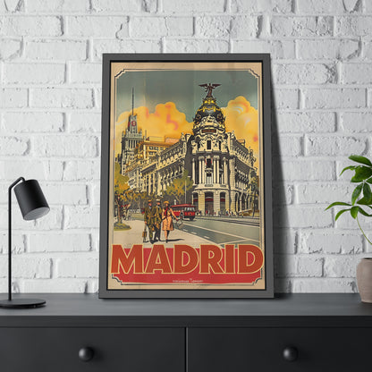 Madrid Vintage Travel Poster — Framed Paper Poster