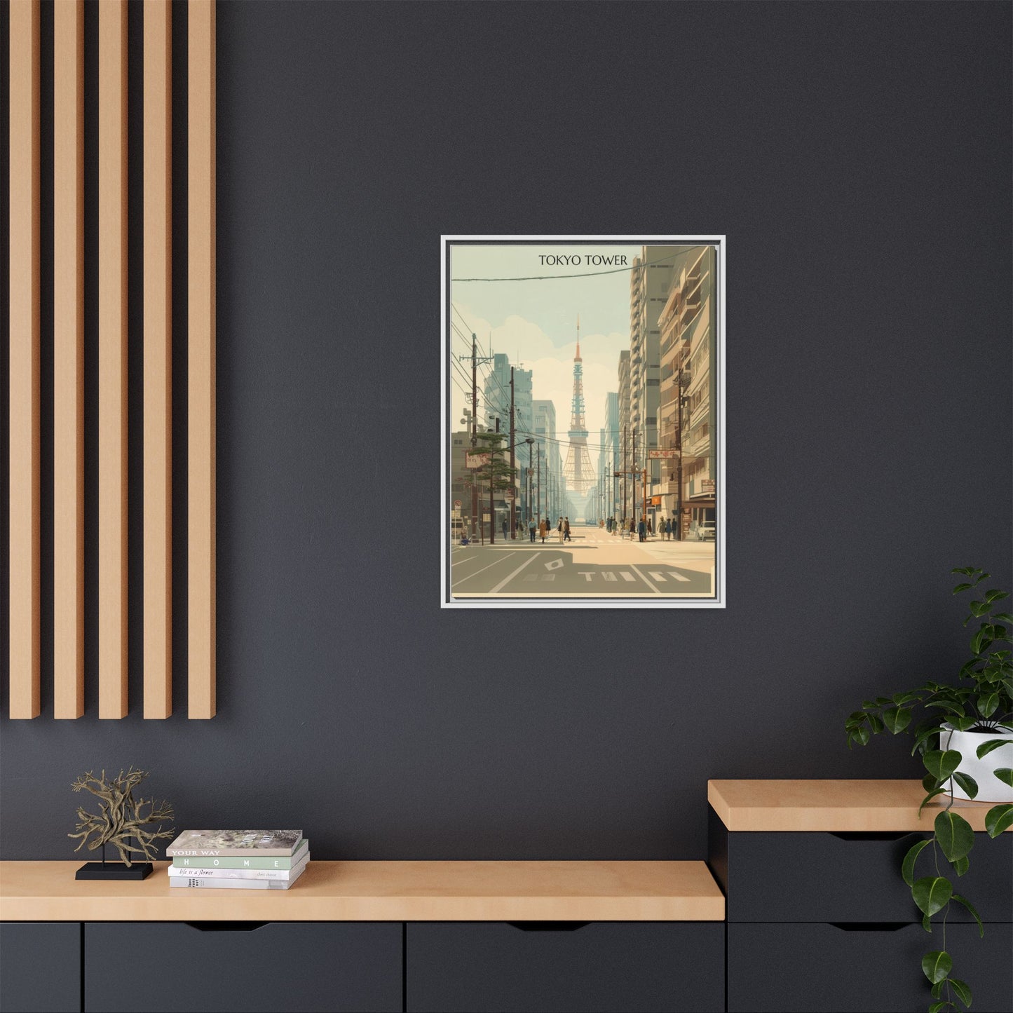 Tokyo Tower Vintage Travel Poster | Museum-Quality Fine Art Print