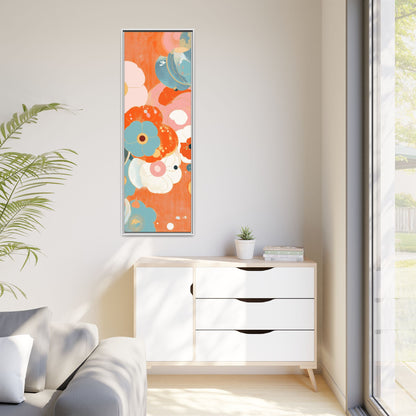 Framed Floral Canvas Art Print — Colorful Abstract Blooms