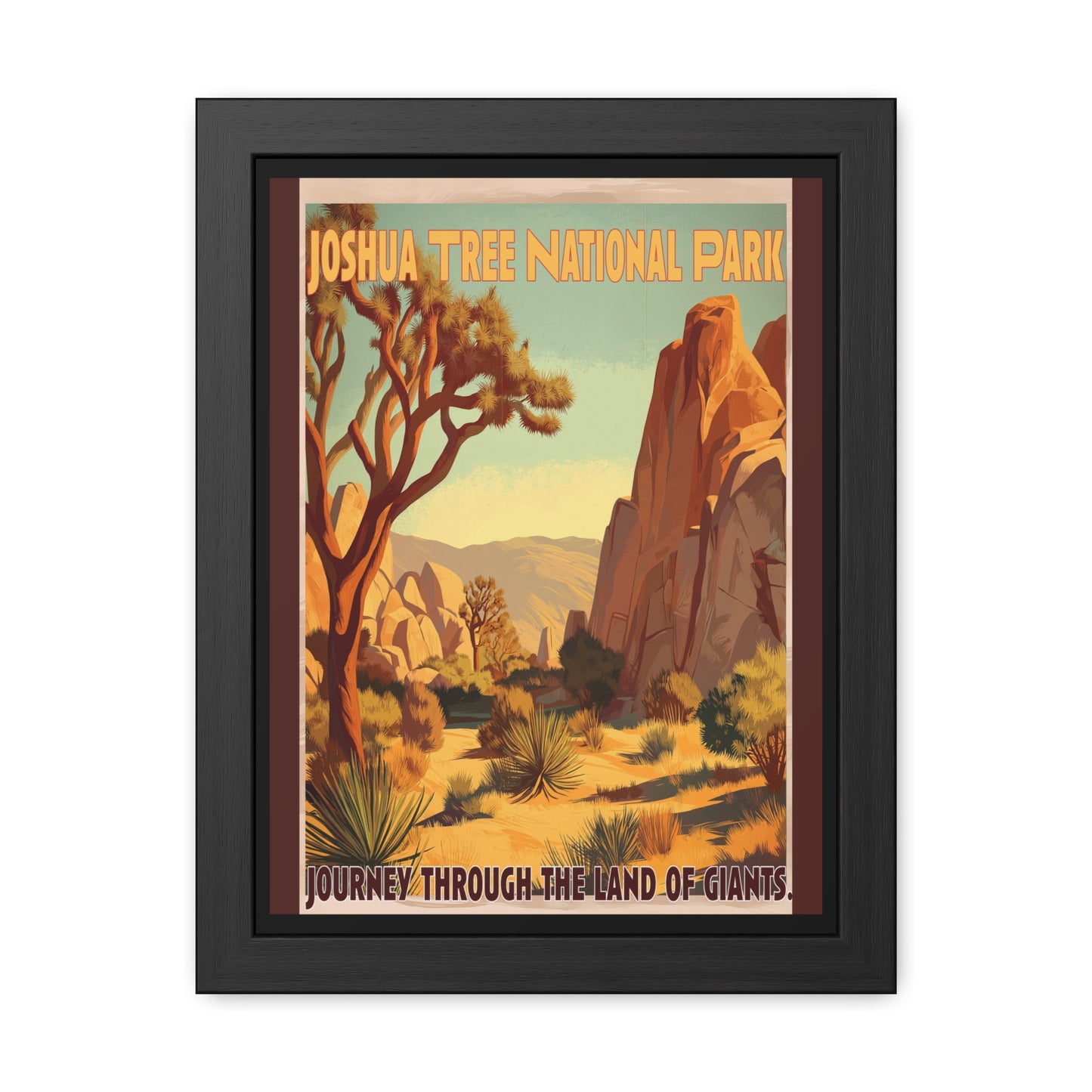 Joshua Tree National Park Framed Poster — Vintage Travel Wall Art_M