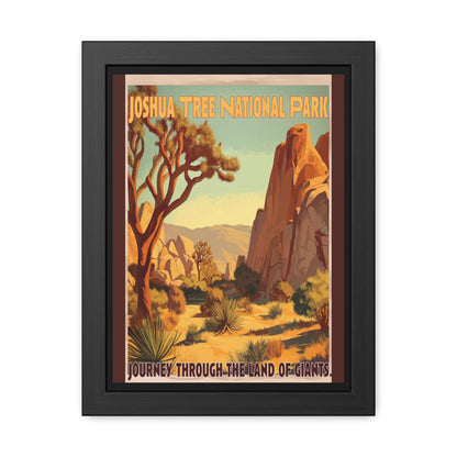 Joshua Tree National Park Framed Poster — Vintage Travel Wall Art_M