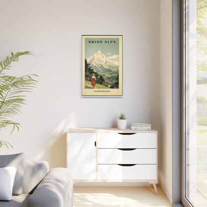 Swiss Alps Vintage Travel Poster | Fine Art Print